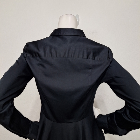 Express Black Whimsigoth Witchy Victorian Goblin Collared Shirt Dress Size 8 - Picture 6 of 16